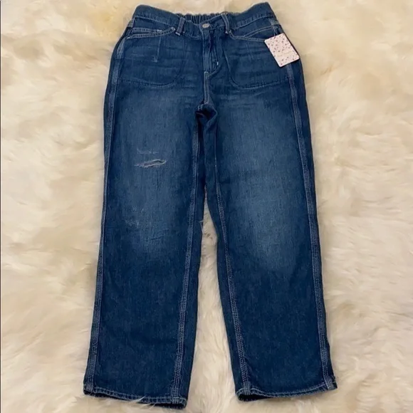 Free People Chloe Baby Barrel Jeans. XS - Picture 3 of 13